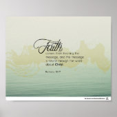 ローマ人10:17 – 信仰来の言葉を聞くことから ポスター (正面)