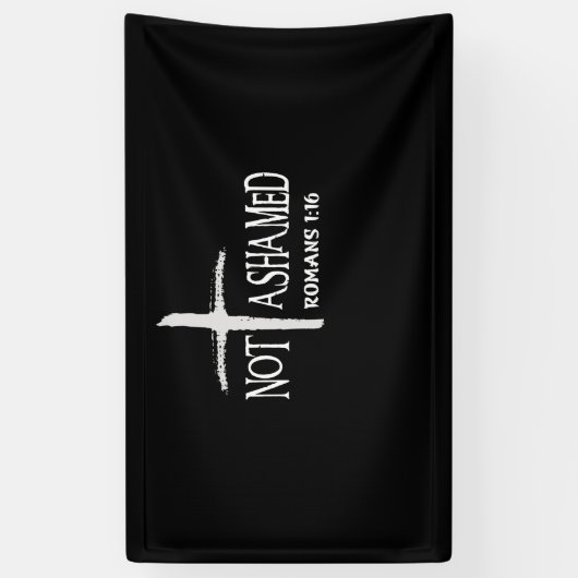 ローマ人116イエス・キリスト教徒を恥じない 横断幕 (縦)