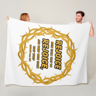 ローマ人12:15 KJV聖書聖なる書物、 経典節 フリースブランケット