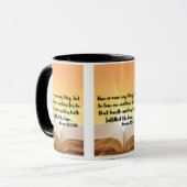 ローマ人13:8 KJV聖書の聖句Pic 2-Tone Mug マグカップ (正面左)