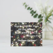 ローマ人15:13希望の神があなたがたを満たしてくれたまえ ポストカード (スタンド正面)