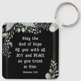ローマ人15:13希望の神があなたを平安の喜びで満たしなさい キーホルダー