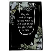 ローマ人15:13希望の神は喜びの平和を満たす ミディアムペーパーバッグ (裏面)