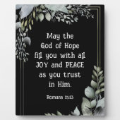ローマ人15:13希望の神バイブル聖句テーブルトップ フォトプラーク (正面)