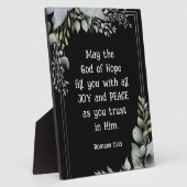 ローマ人15:13希望の神バイブル聖句テーブルトップ フォトプラーク (側面)