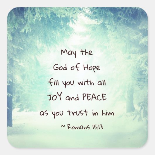 ローマ人15:13希望の神 スクエアシール (正面)