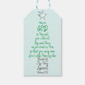 ローマ人15:13神の希望の喜びと平和のクリスマス ギフトタグ (正面)