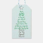 ローマ人15:13神の希望の喜びと平和のクリスマス ギフトタグ (裏面)