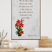 ローマ人15:13神は喜びのポスターで満たしてほしい ポスター (キッチン)