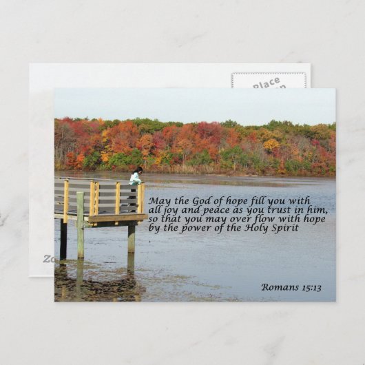 ローマ人15:13聖書の引用文はがき ポストカード (正面/裏面)