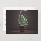 ローマ人15:13 – 彼は私の杯を満たす ポストカード (正面/裏面)