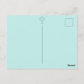 ローマ人5:8聖書詩3と十字星明るい空復活祭 ポストカード (裏面)