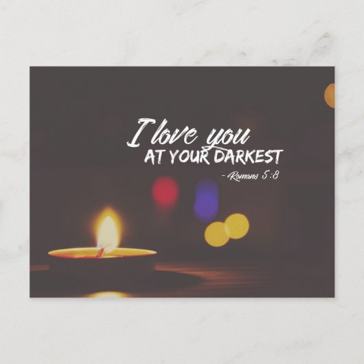 ローマ人5:8 – 最も暗い恋 ポストカード (正面)