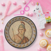 ローマ兵モザイク ペーパープレート (パーティー)