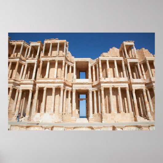 ローマ円形劇場のファサードおよびステージ ポスター (正面)