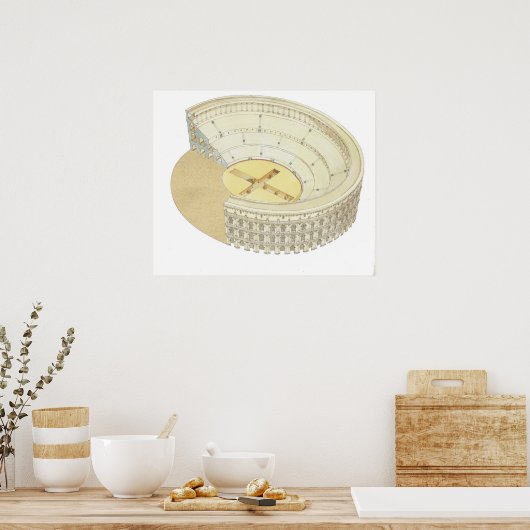 ローマ円形劇場 ポスター (キッチン)