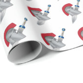 ローマ剣闘士ヘルメット及び剣 ラッピングペーパー (ロールコーナー)