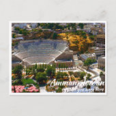 ローマ劇場を間近に控えたアンマン・ヨルダン ポストカード (正面)