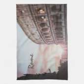 ローマ古建築サンセットシティスケープ キッチンタオル (縦)