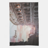 ローマ古建築サンセットシティスケープ キッチンタオル (縦)