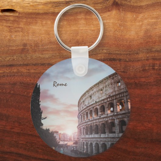 ローマ古建築サンセットシティスケープ キーホルダー (裏面)