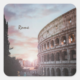 ローマ古建築サンセットシティスケープ スクエアシール