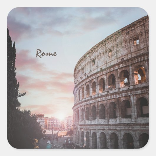 ローマ古建築サンセットシティスケープ スクエアシール (正面)