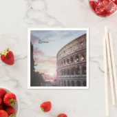 ローマ古建築サンセットシティスケープ スタンダードカクテルナプキン (インサイチュ)