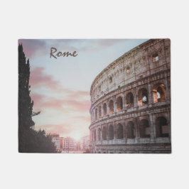 ローマ古建築サンセットシティスケープ ドアマット