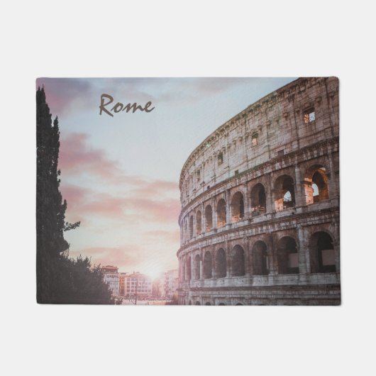 ローマ古建築サンセットシティスケープ ドアマット (正面)