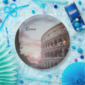 ローマ古建築サンセットシティスケープ ペーパープレート (パーティー)