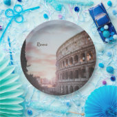 ローマ古建築サンセットシティスケープ ペーパープレート (パーティー)