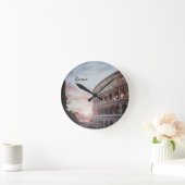 ローマ古建築サンセットシティスケープ ラウンド壁時計 (ホーム)