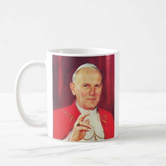 ローマ司教ヨハネ・パウロ2世 コーヒーマグカップ (左)