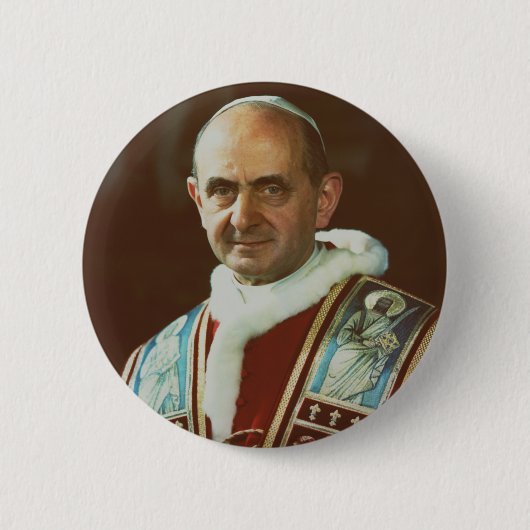 ローマ司教 聖パウロ六世 缶バッジ (正面)