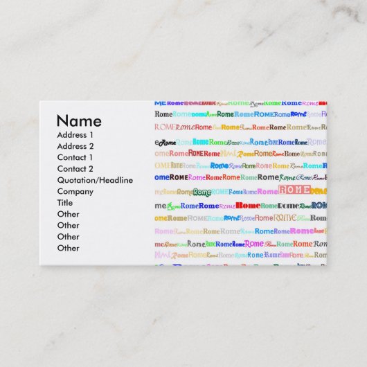 ローマ名刺 名刺 (正面)