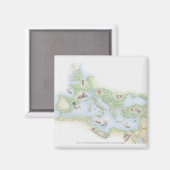 ローマ図解入りの、写真付きの帝国地図 マグネット (正面/裏面)