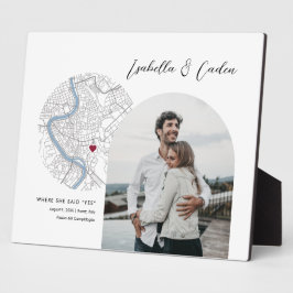 ローマ地図結婚の婚約写真ギフト フォトプラーク