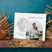 ローマ地図結婚の婚約写真ギフト フォトプラーク (側面)