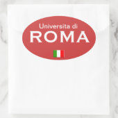 ローマ大学ヨーロッパのステッカー 楕円形シール (バッグ)