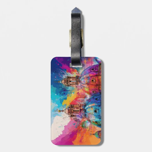 ローマ大聖堂抽象芸術アート ラゲッジタグ (裏面縦)