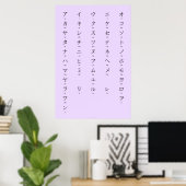 ローマ字のカタカナ学日本のキャラクター ポスター (ホームオフィス)