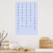 ローマ字のカタカナ学日本のキャラクター ポスター (キッチン)
