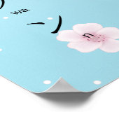 ローマ字桜の花が咲くカタカナ ポスター (角)