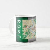 ローマ市地図 コーヒーマグカップ (正面左)