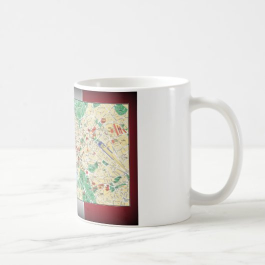 ローマ市地図 コーヒーマグカップ (右)