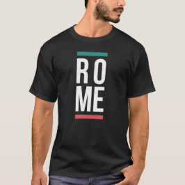 ローマ市大胆なタイポグラフィデザイン Tシャツ
