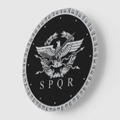 ローマ帝国のエンブレム。 ラージ壁時計 (傾斜)