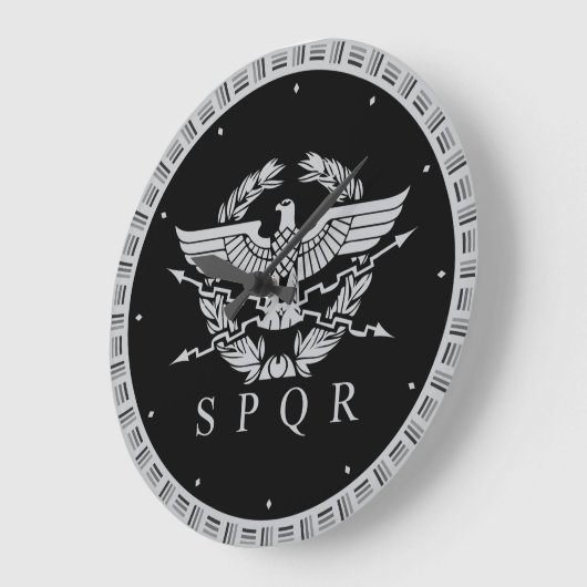 ローマ帝国のエンブレム。 ラージ壁時計 (傾斜)