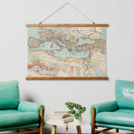 ローマ帝国のヴィンテージの地図（1889年）壁 吊り下げ型タペストリー